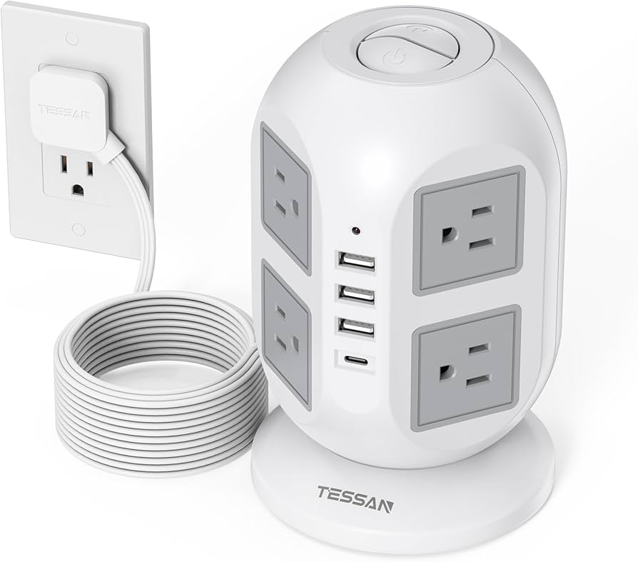 Tower Surge Protector Power Strip 10 Ft