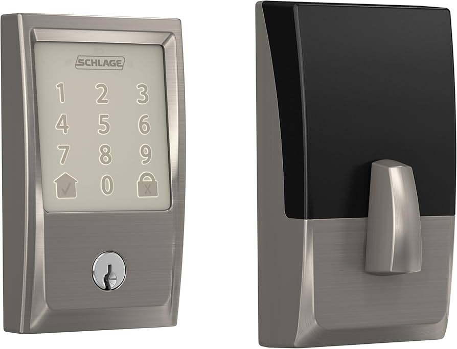 Schlage Encode Smart Wi-fi Deadbolt With Century Trim In Satin Nickel