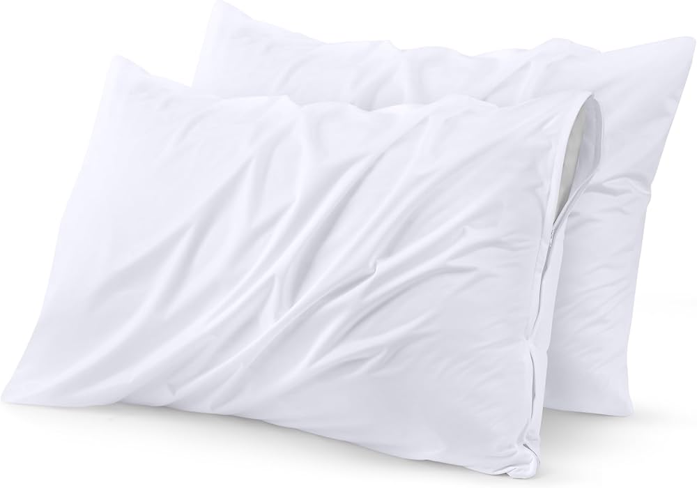 Utopia Bedding Waterproof Pillow Protectors Zippered (2 Pack