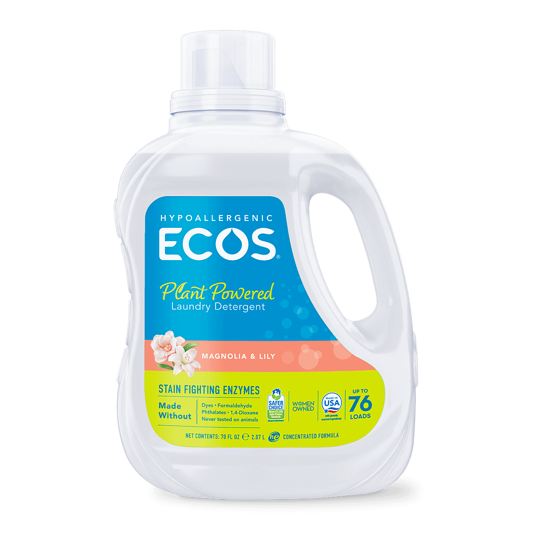 Ecos Liquid Laundry Detergent, Magnolia & Lily, 210 Loads, 210 Fl Oz, 2-count