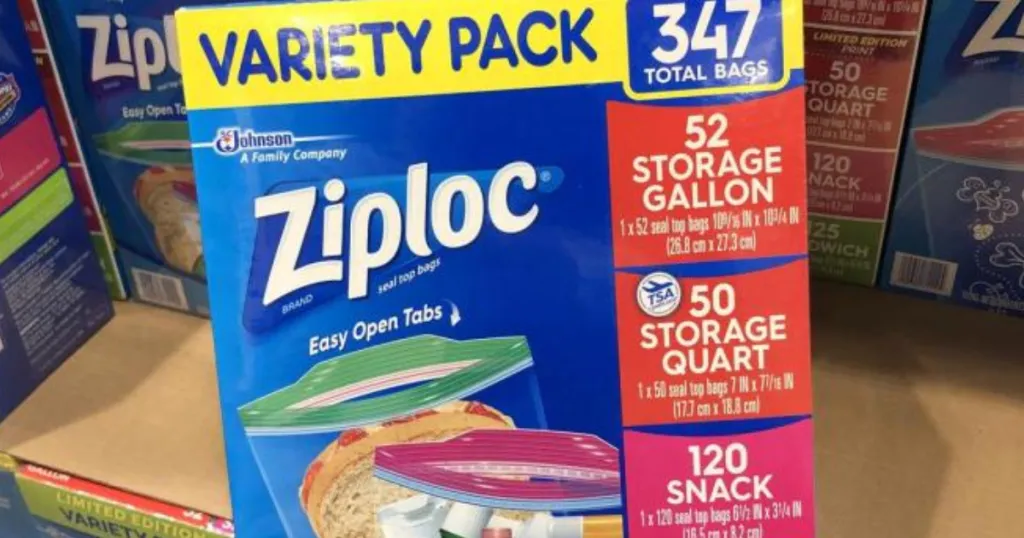 Ziploc Seal Top Bag, Variety Pack, 347-count