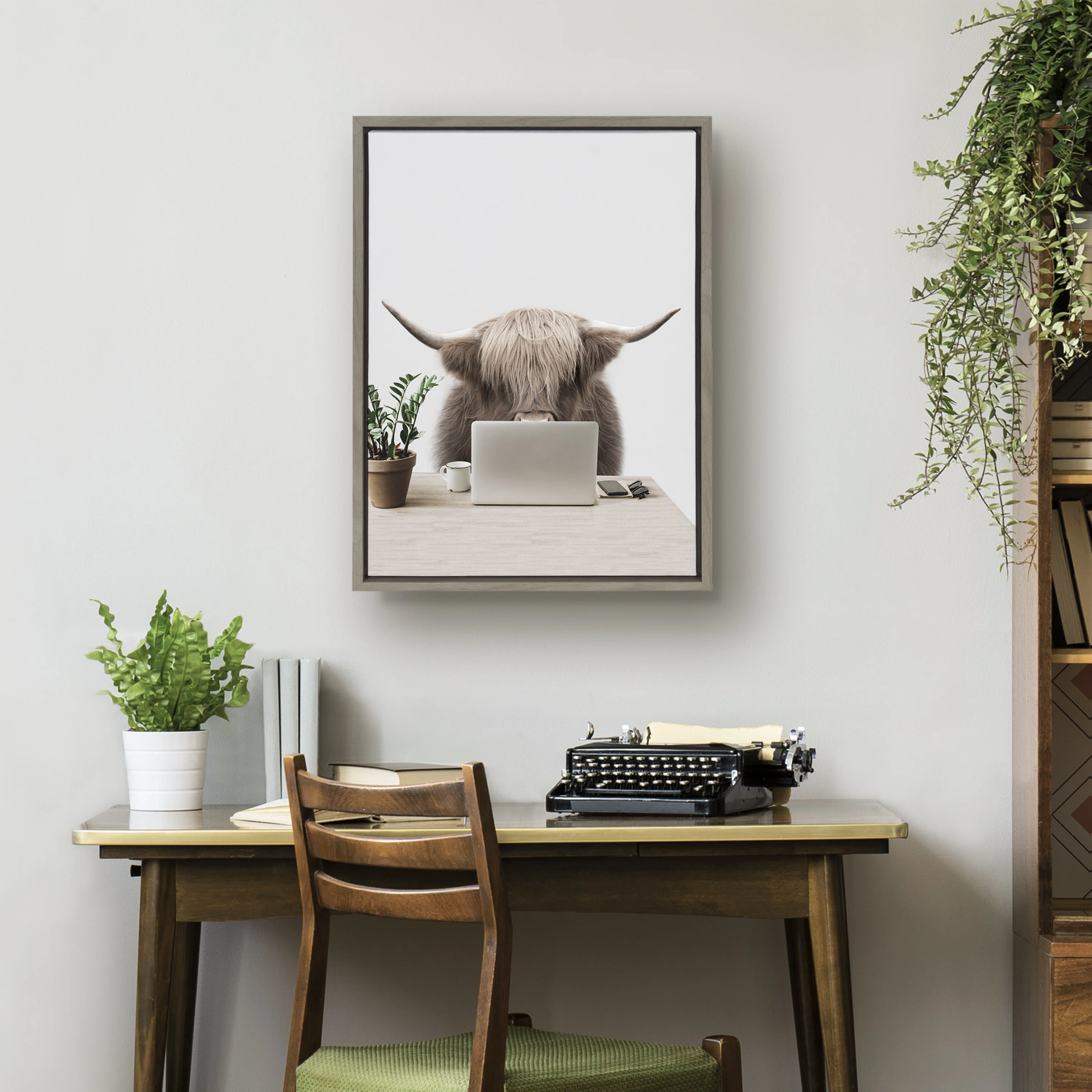 Latitude Run Hi Im Harry I Work In Sales By The Creative Bunch Studio Floater Frame Graphic Art Print On Canvas