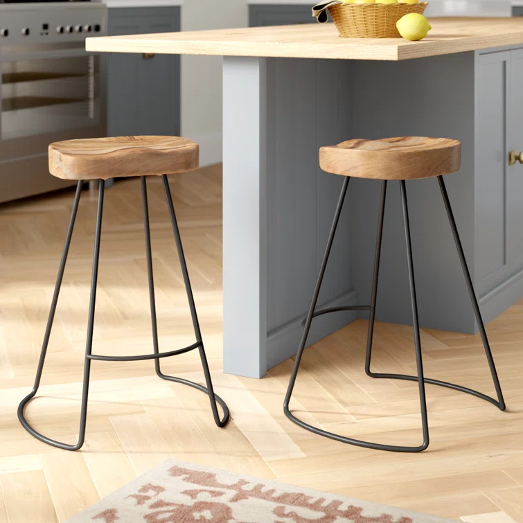 Williston Forge Keilia Solid Wood Bar Counter Stool