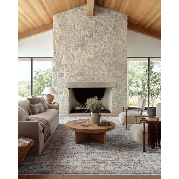 Amber Lewis X Loloi Alie Charcoal Dove Area Rug