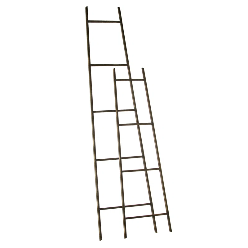 Union Rustic 2 Piece Metal Blanket Towel Ladders Set 1 Large 1 Small