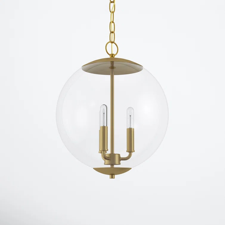 Joss Main Patterson 3 Light Shaded Globe Chandelier