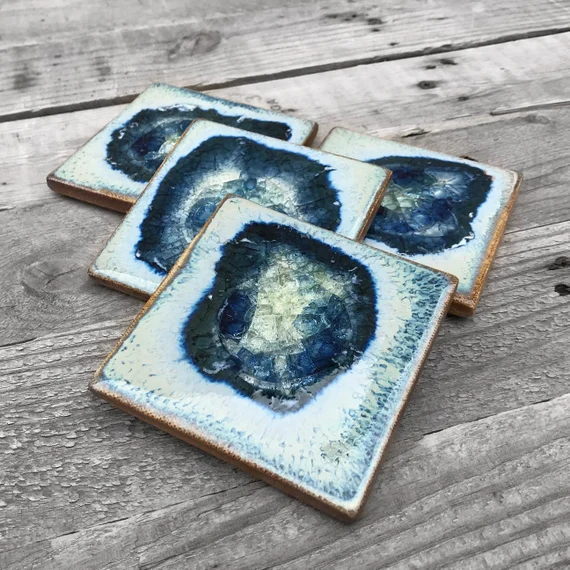 Cascade Ceramic Geode Coaster