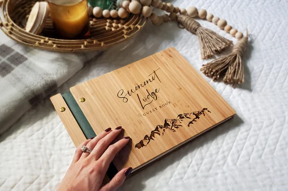 Airbnb Guest Book Mountain Guestbook