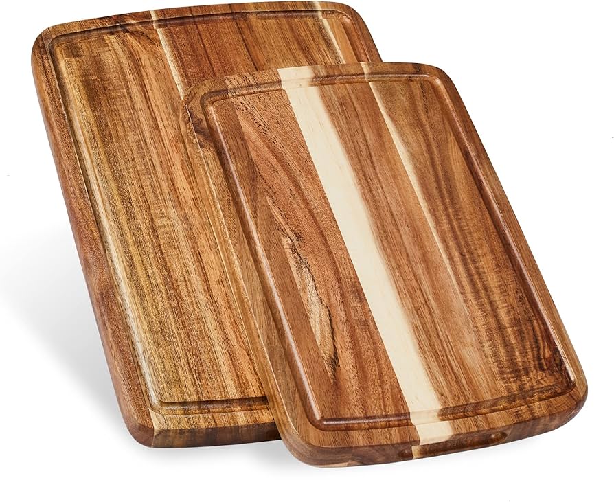 Set Of 2 Sonder Los Angeles Acacia Wood Cutting Boards With Juice Groove