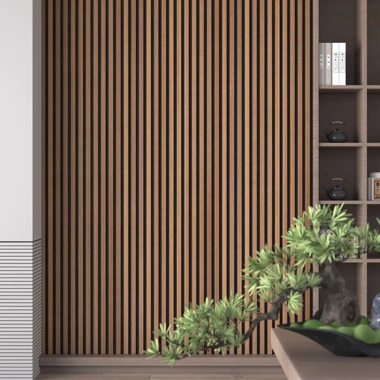 E Joy 94 L X 24 W Acoustic Wood Wall Paneling Decorative Soundproof Panels For Walls And Ceilings 3d Slat Wood Wall Panels