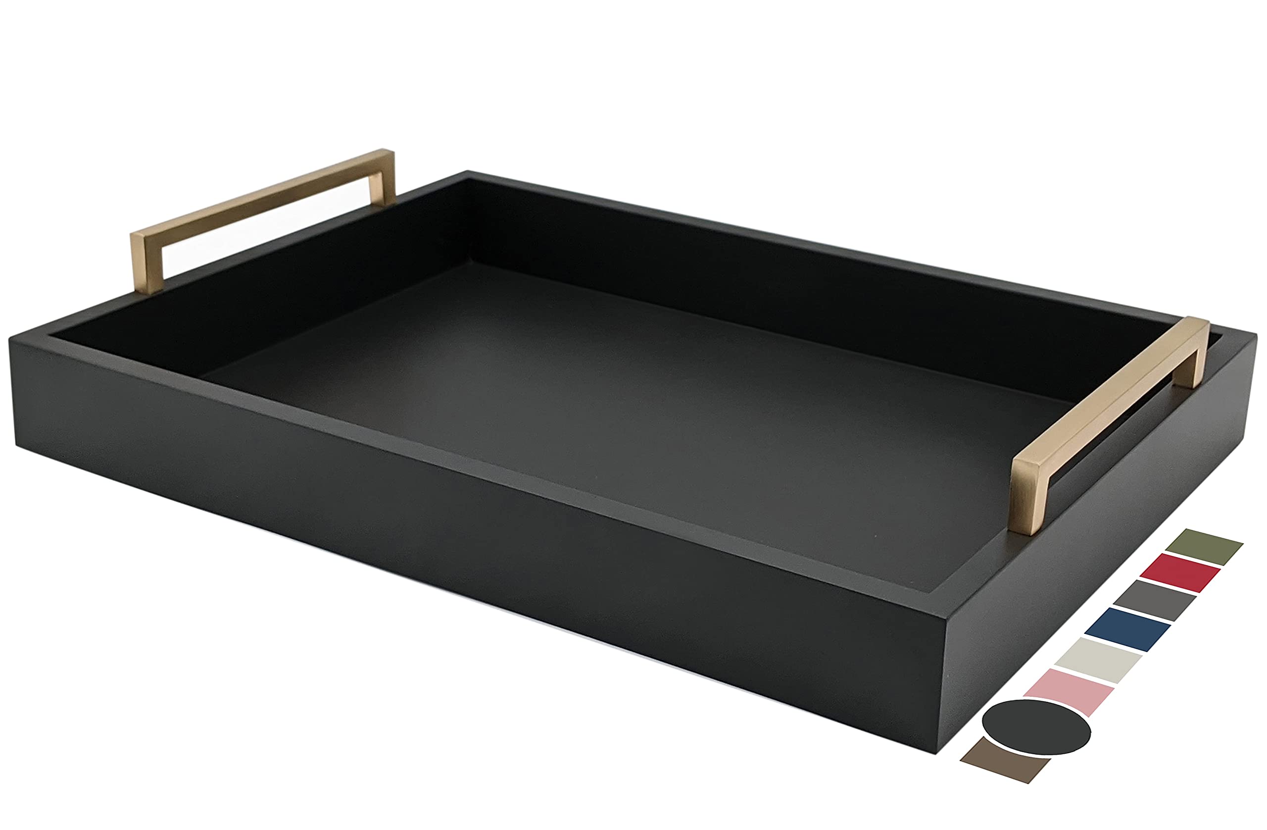 Montecito Home Decorative Coffee Table Tray - Ottoman Tray - Breakfast