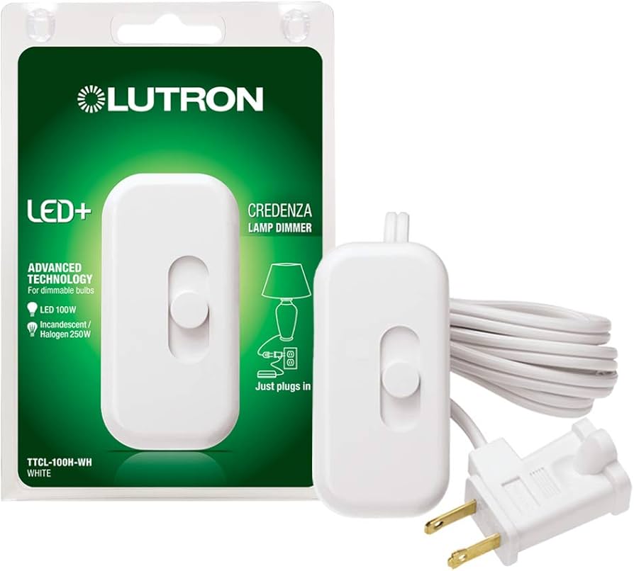 Lutron Credenza Led+ 100-watt Plug-in Lamp Dimmer Switch