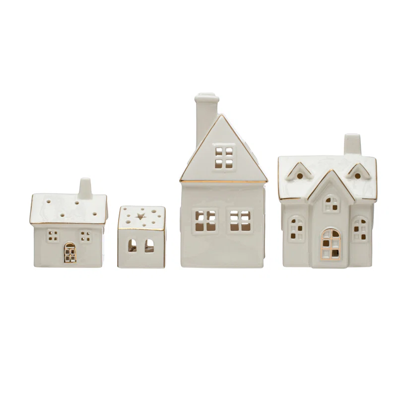 Tabletop Christmas Village With Led Lights 