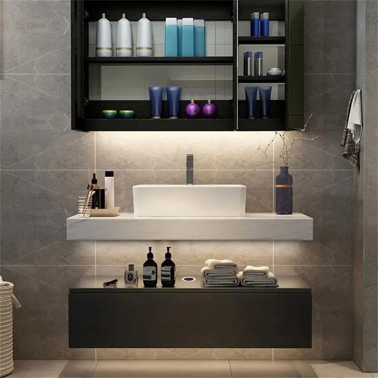 Orren Ellis Leila 39 Wall Mounted Bathroom Vanity