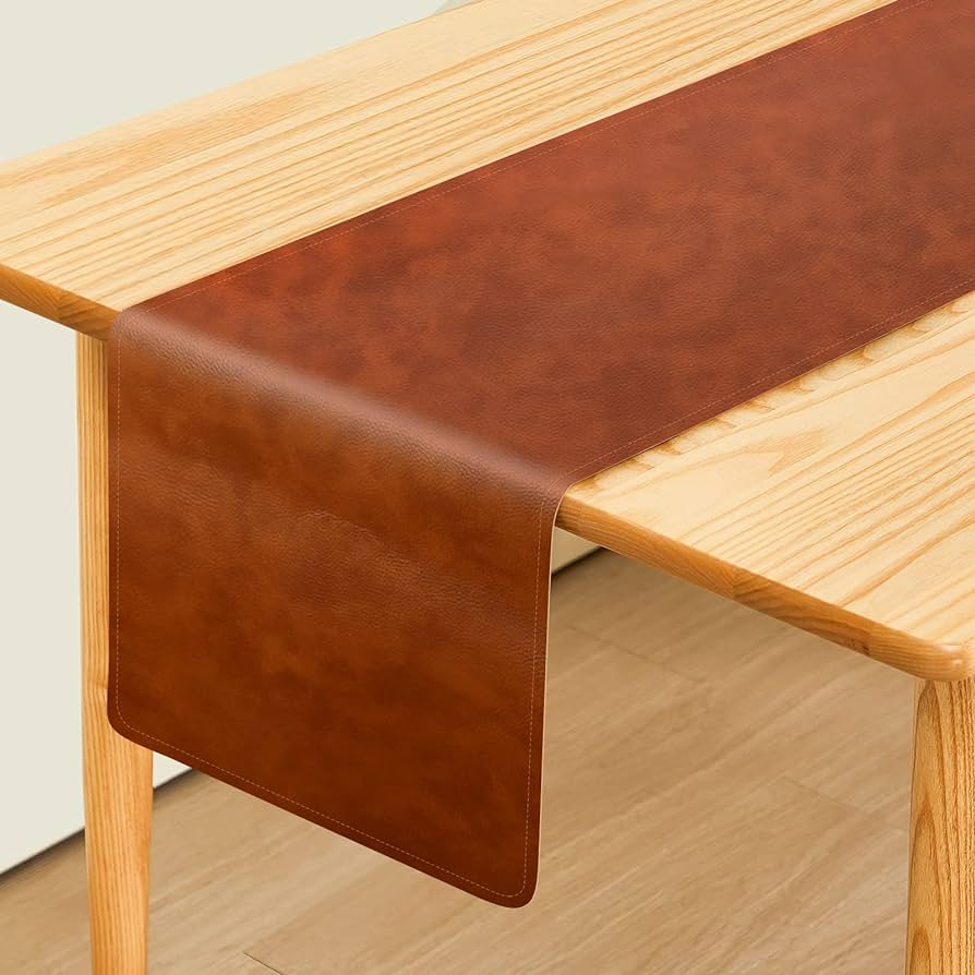Vegan Leather Table Runner