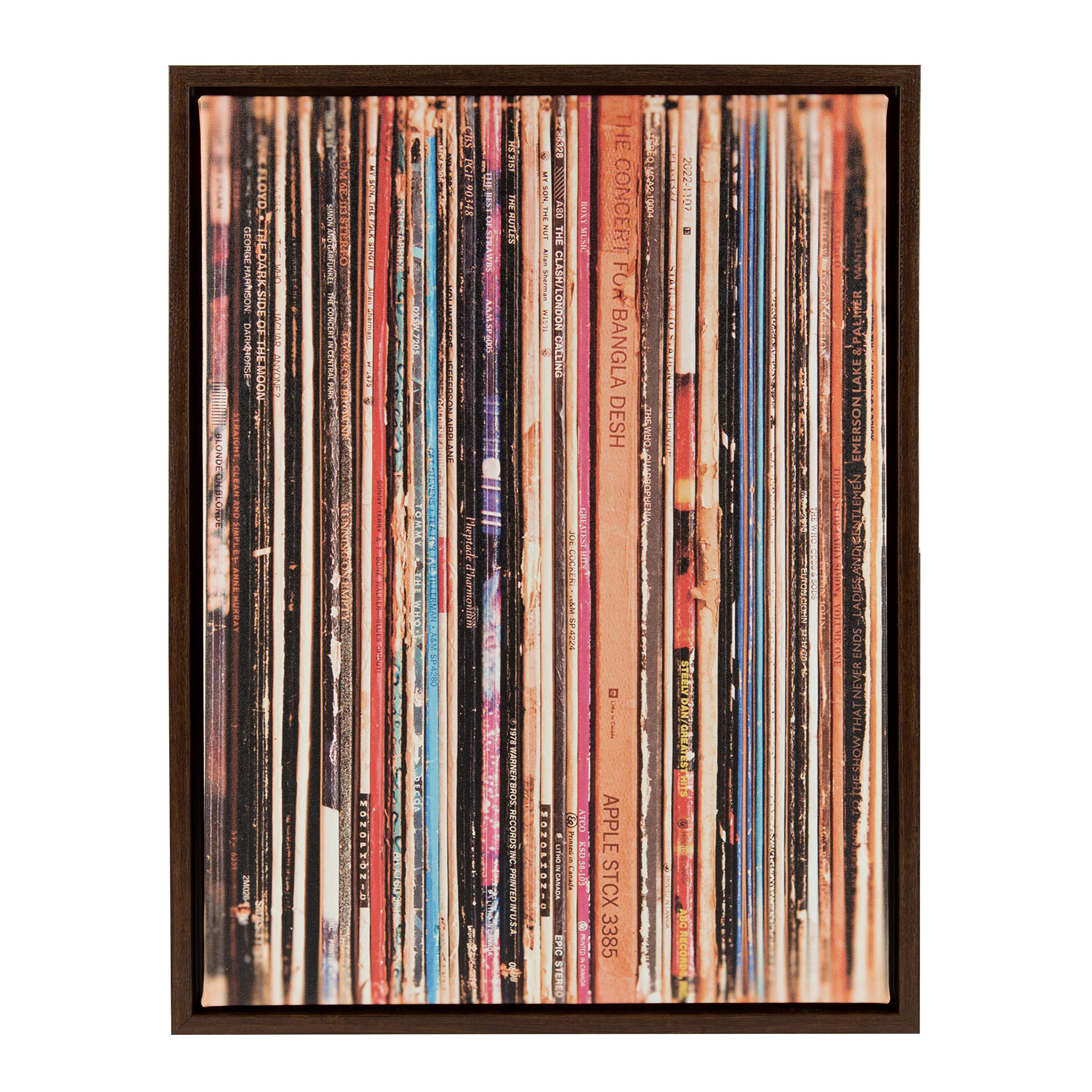 Record Decor 18x24 Walnut Brown