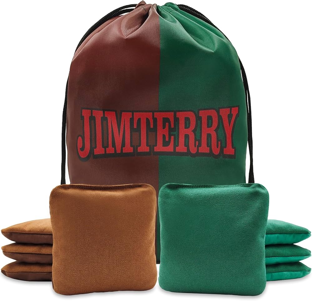 Jimterry Professional Cornhole Bags Set Of 8 Dual Sided Corn Holes Bags Double Sided Regulation Slick And Stick Corn Hole Bean Bags(sky Blue&black) : Sports & Outdoors
