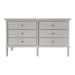 Kensey 6 Drawer Dresser White/gold - Traditional - Dressers - By Aed Luxury Home Decor