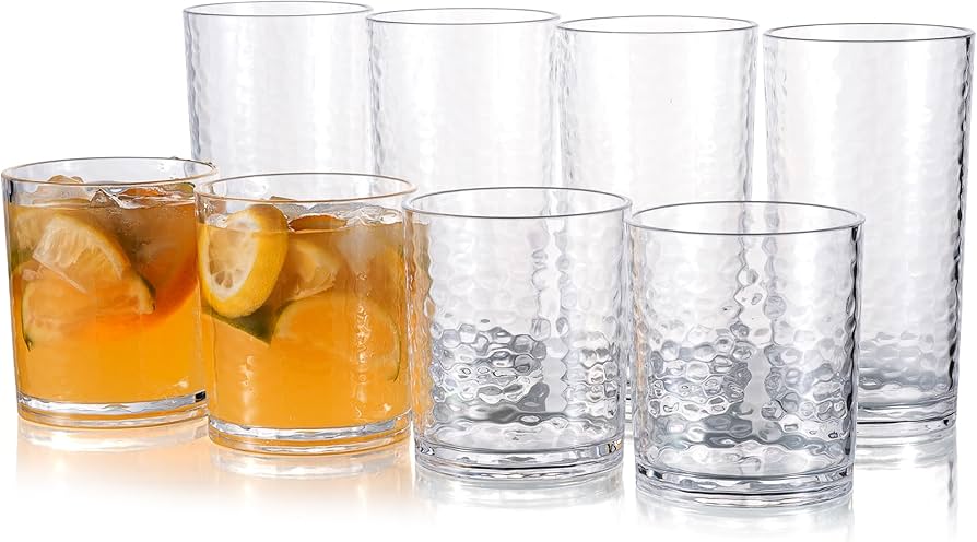 Kx-ware 14-ounce And 20-ounce Acrylic Glasses Plastic Tumbler