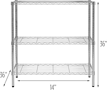Honey-can-do 3-tier Heavy Duty Adjustable Shelving Unit