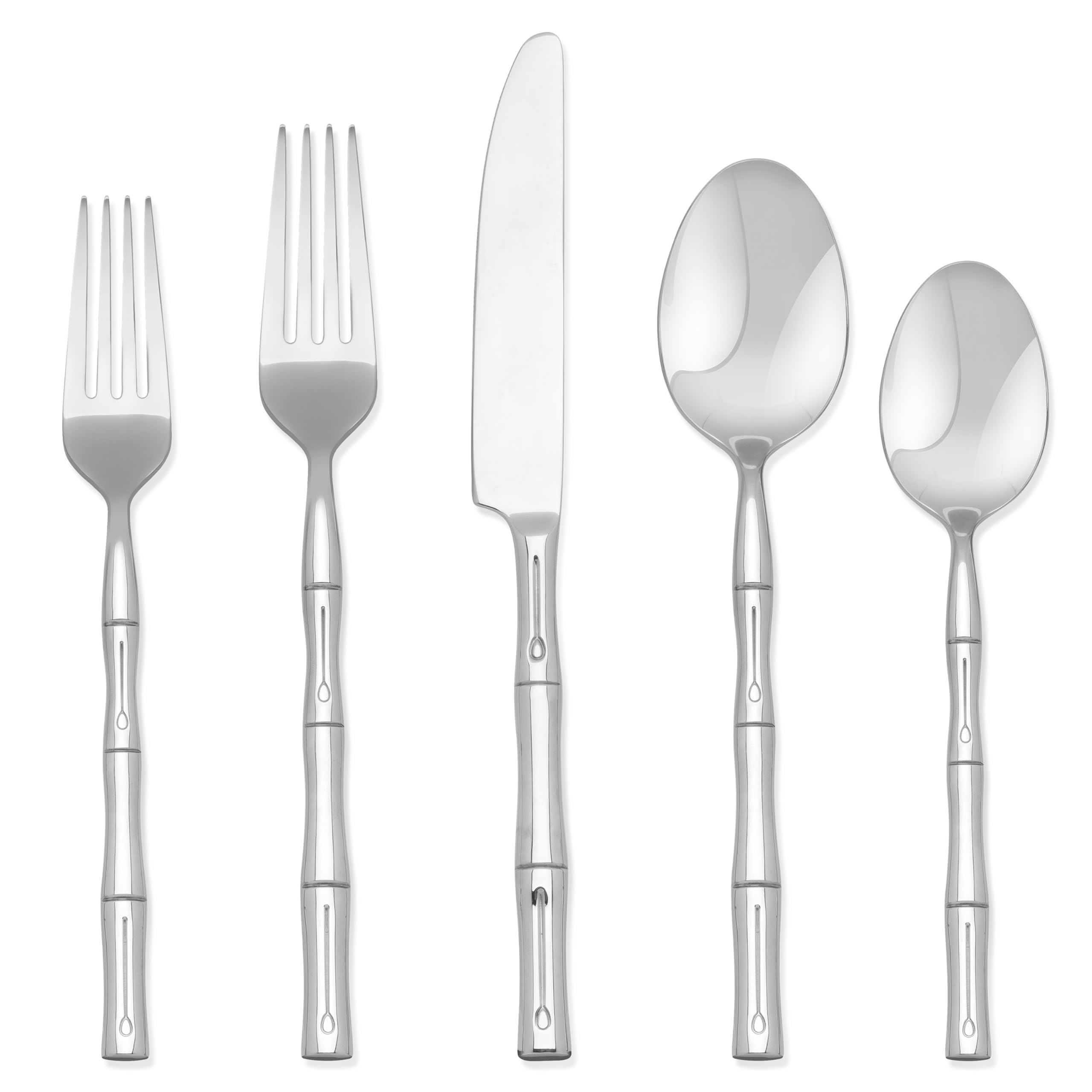 Hampton Forge 20 Piece Bamboo Flatware Set