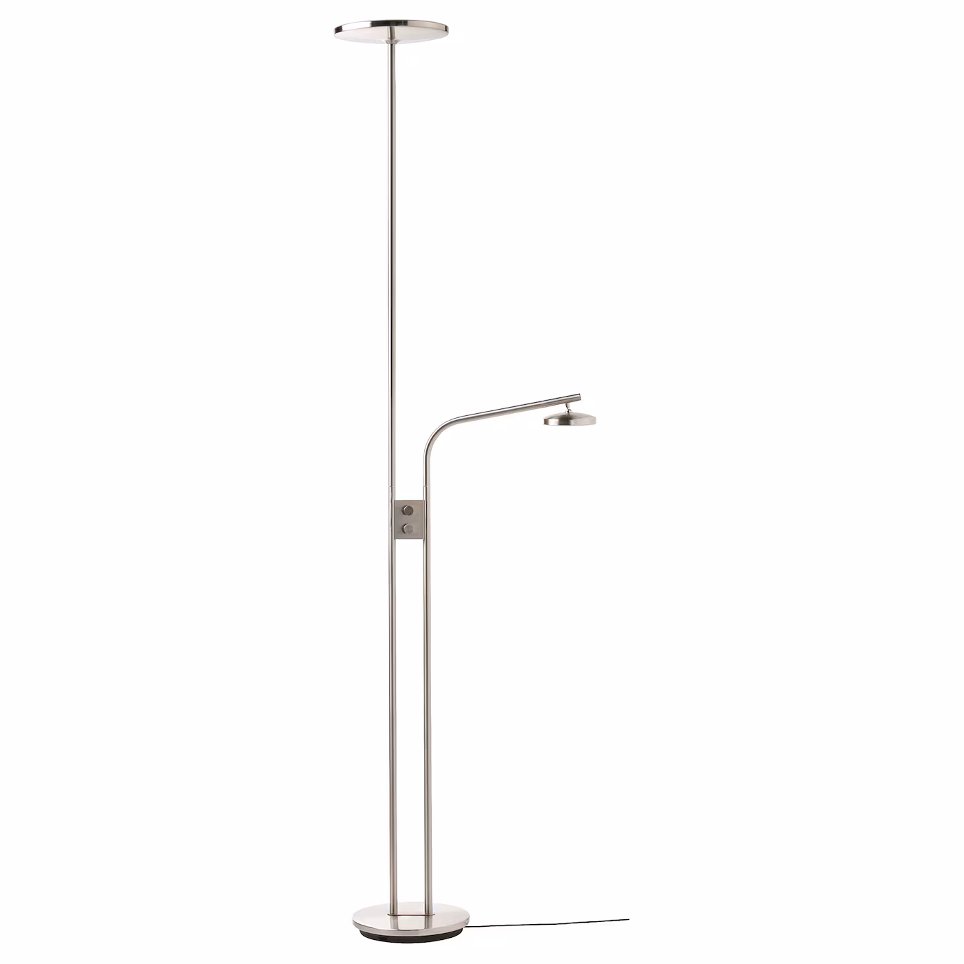 Isjakt Led Floor Uplighter/reading Lamp, Dimmable/nickel Plated, 71