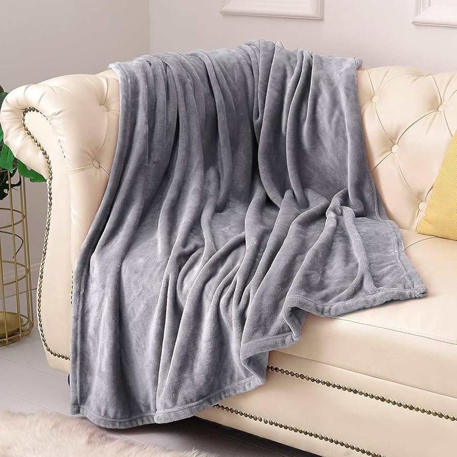 Kmuset Fleece Blanket Throw Size Grey Lightweight Super Soft Cozy Luxury Bed Blanket Microfiber Factory Shop : Home & Kitchen