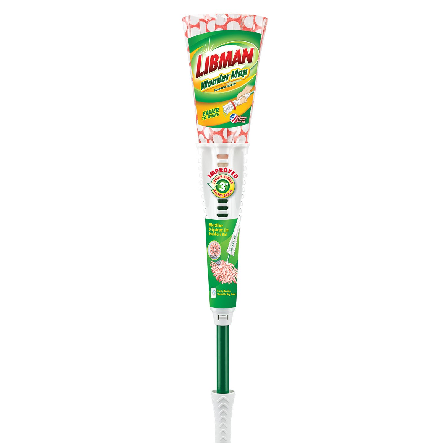 Libman Wonder Mop & Refills Kit – For Tough Messes And Powerful Cleanup – Easy To Wring