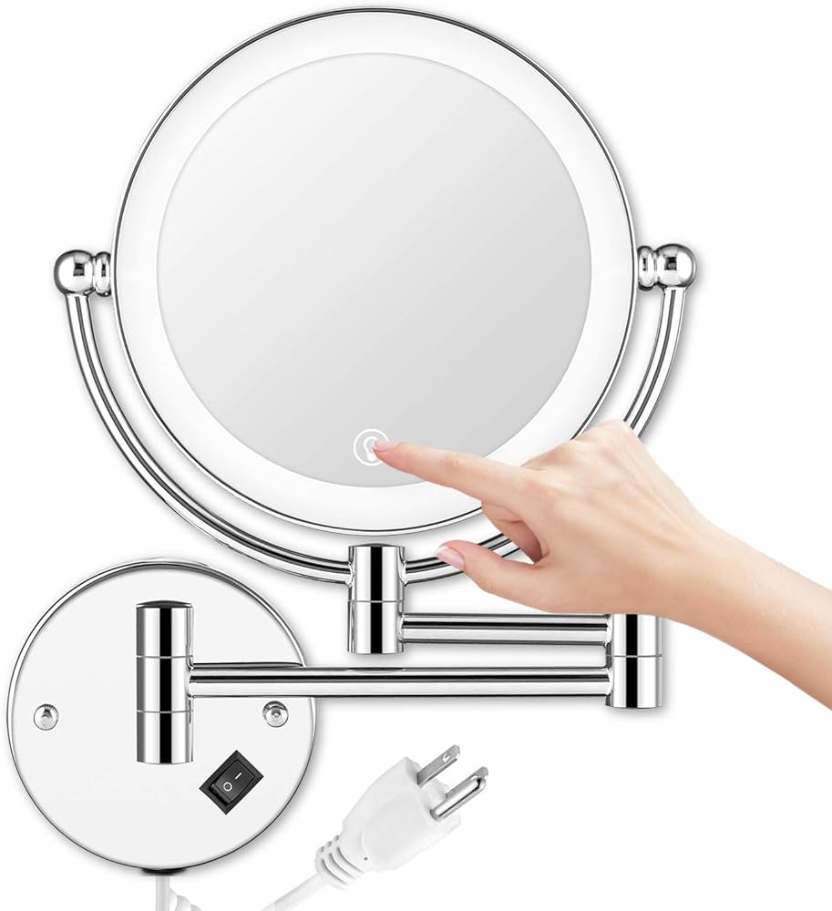 Amznevo Wall Mounted Lighted Makeup Mirror
