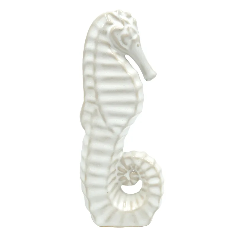 White Ceramic Seahorse, 7
