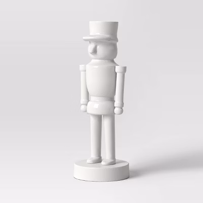 Christmas Small Aluminum Nutcracker White - Threshold
