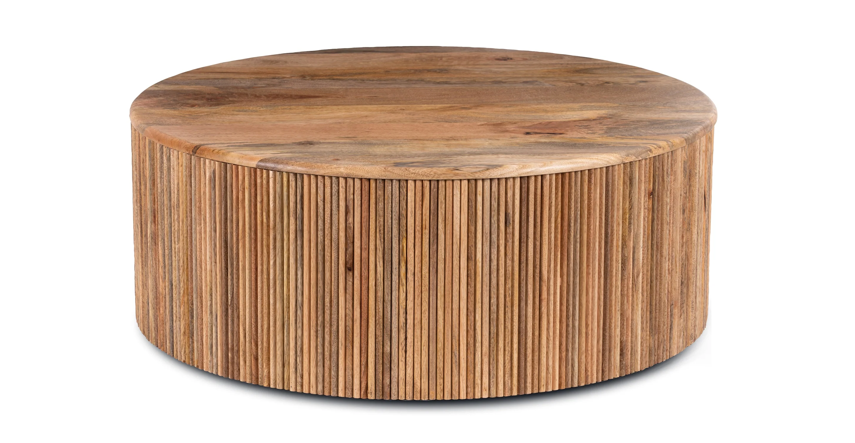 Deja 35" Round Coffee Table With Storage | Poly & Bark