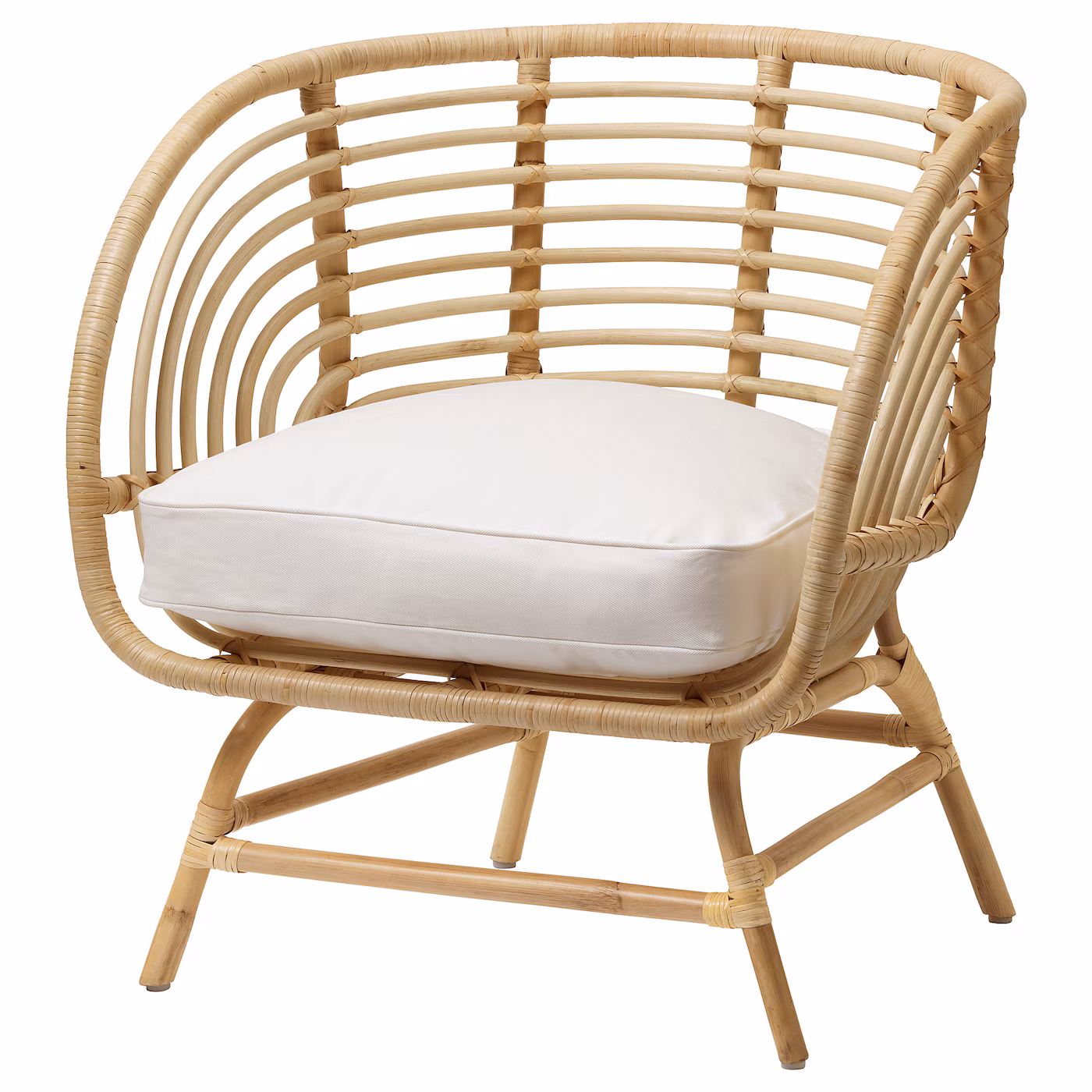 Buskbo Armchair, Rattan/djupvik White
