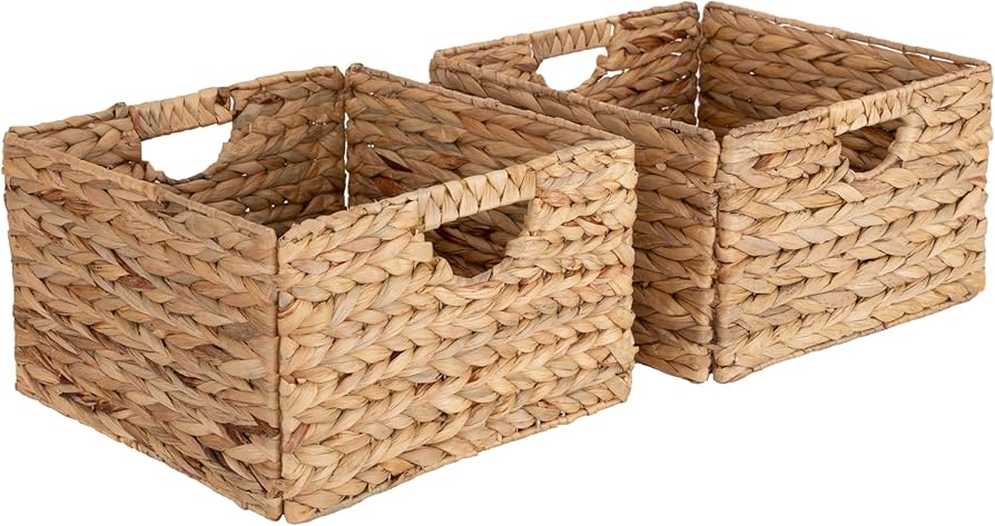 Seville Classics Premium Natural Handwoven Portable Laundry Bin Basket With Carrying Handles