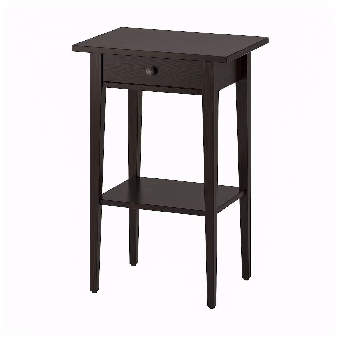 Hemnes Nightstand, Black-brown, 181/8x133/4