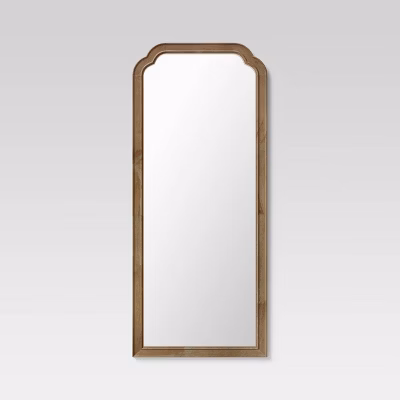 30" X 70" Oversize Leaner French Country Wood Mirror Natural - Threshold