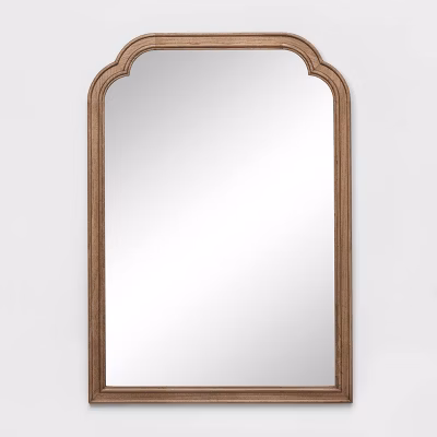 30" X 42" French Country Wall Mirror Brown - Threshold™: Sturdy Wood Frame, Wall Mount