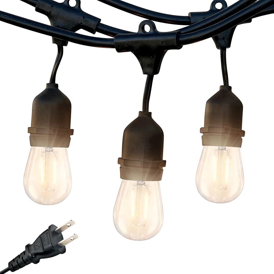 Brightech Ambience Pro - Waterproof Led Outdoor String Lights - Hanging