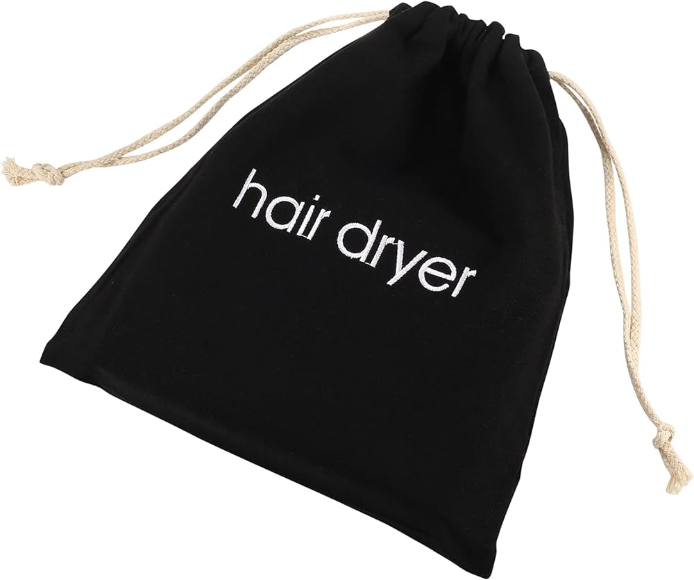Erkxd Hair Dryer Bags Drawstring Bag Container Hairdryer Bag For Travel Bathroom (black) : Beauty & Personal Care