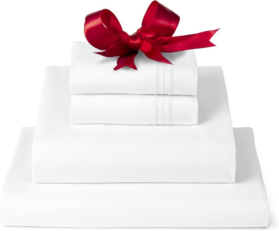 Mellanni King Sheets Set - 4 Pc Iconic Collection Bedding Sheets & Pillowcases - Hotel Luxury