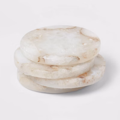 4pk Stone Salt Agate Coasters - Threshold