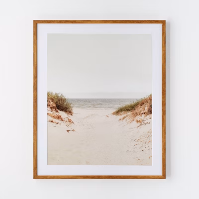 30" X 36" Sandy Shoreline Framed Framed Wall Poster Prints - Threshold™ Designed With Studio Mcgee