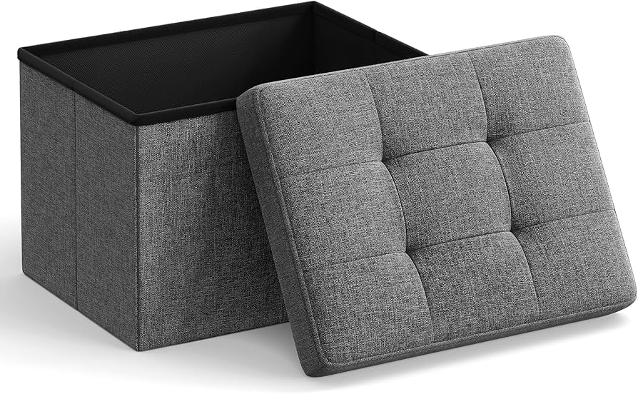 Songmics Small Folding Storage Ottoman