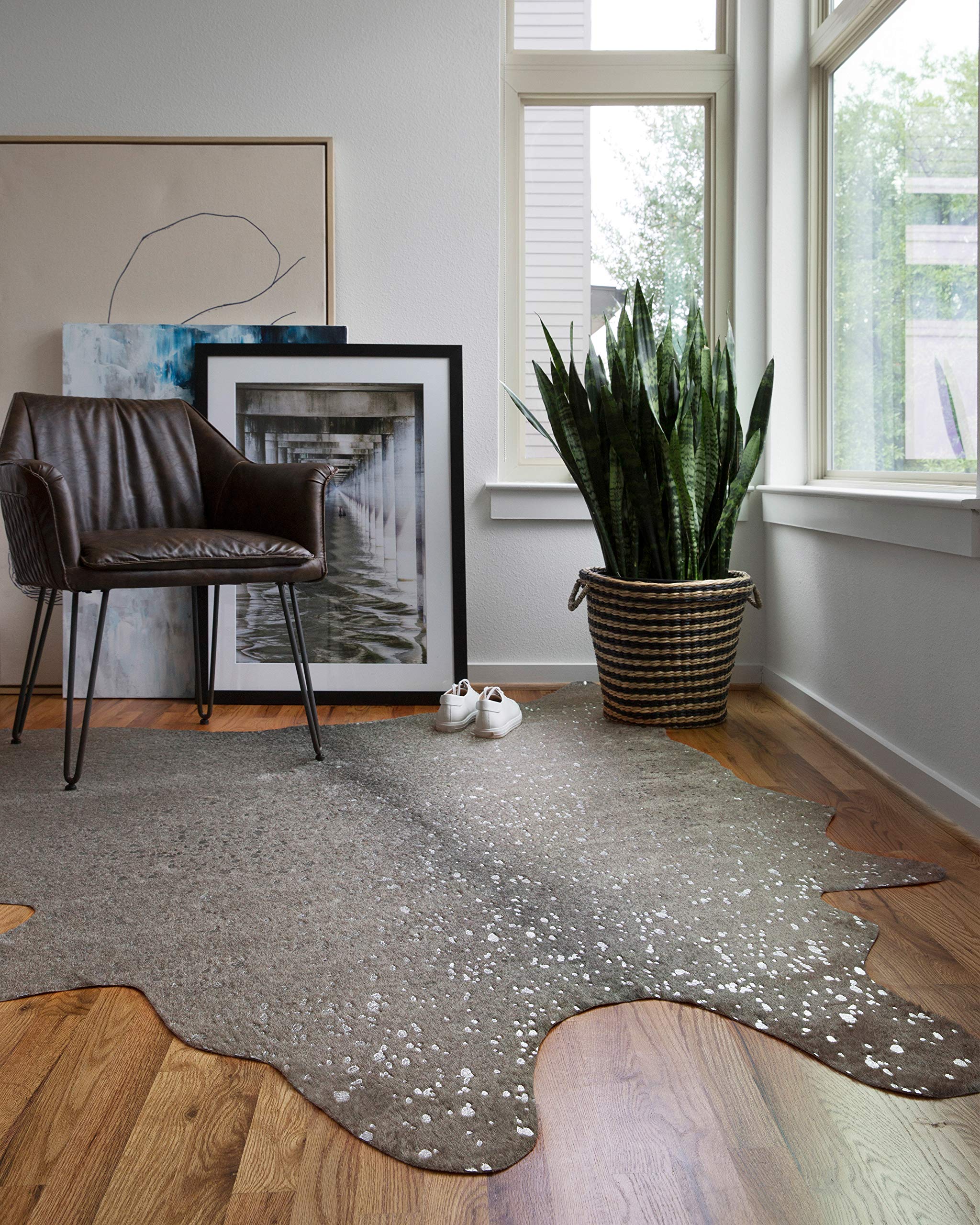 Loloi Ii Bryce Collection Bz-03 Graphite/silver 6'-2" X 8' Area Rug : Beauty & Personal Care