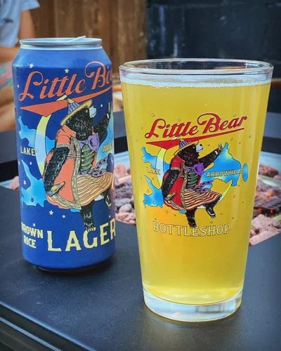 Littlebear Lager Pint Glass - Littlebear Bottleshop Skyforest Ca, Skyforest, Ca