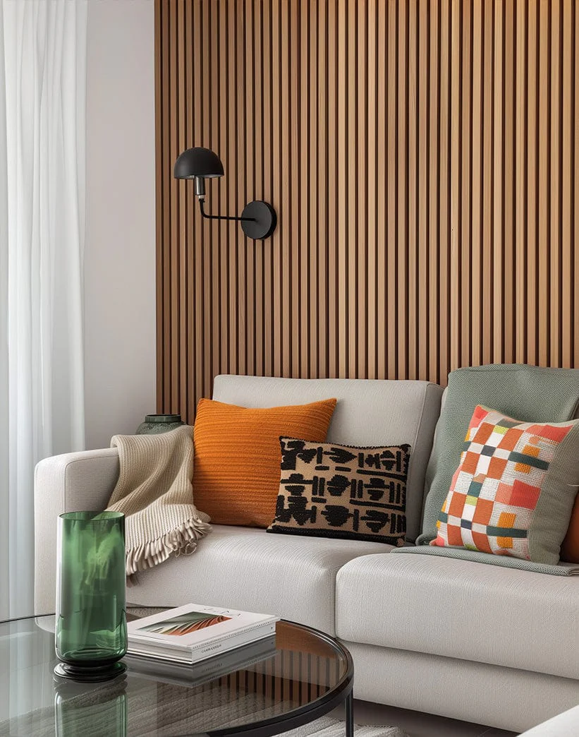 Oak Acoustic Slat Wood Wall Panels | Natural Core | Original Slatpanel®h 94.49" X W 25.20" / Natural