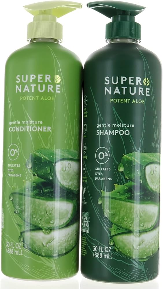 Super Nature Potent Aloe Gentle Moisture Shampoo And Conditioner Sulfates Free