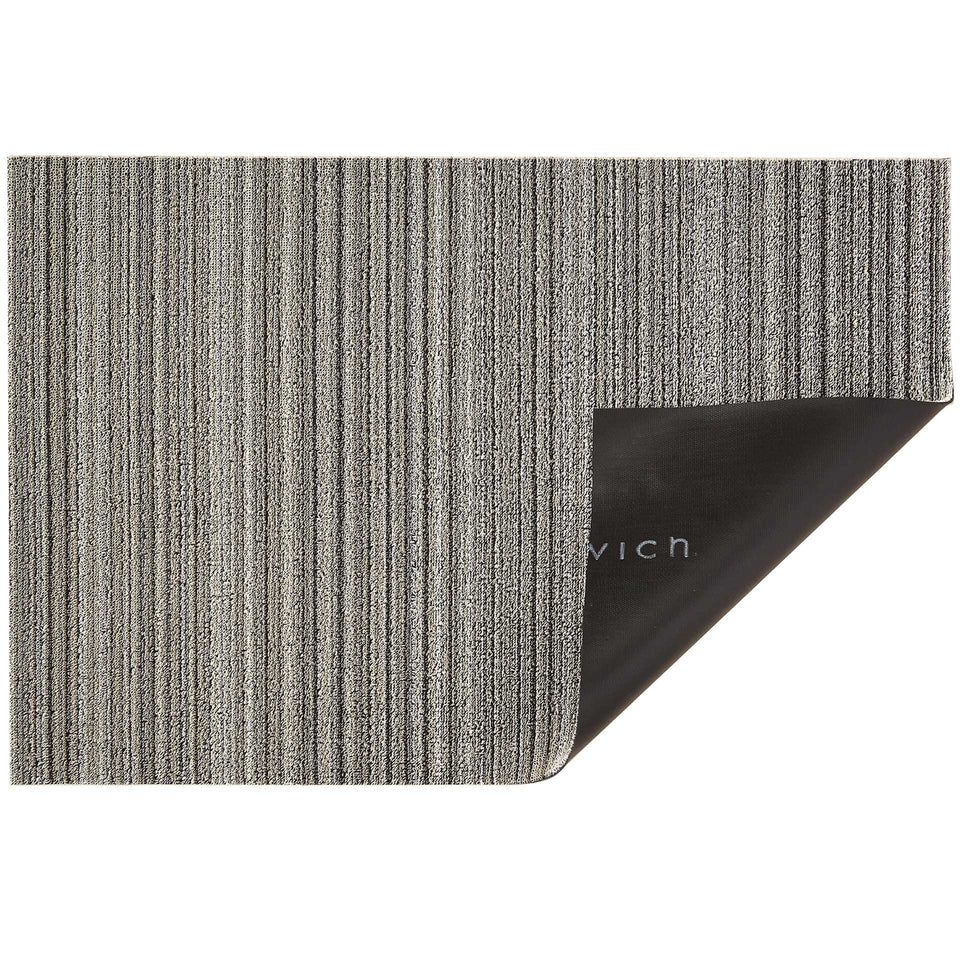 Skinny Stripe Shag Mats - Steel