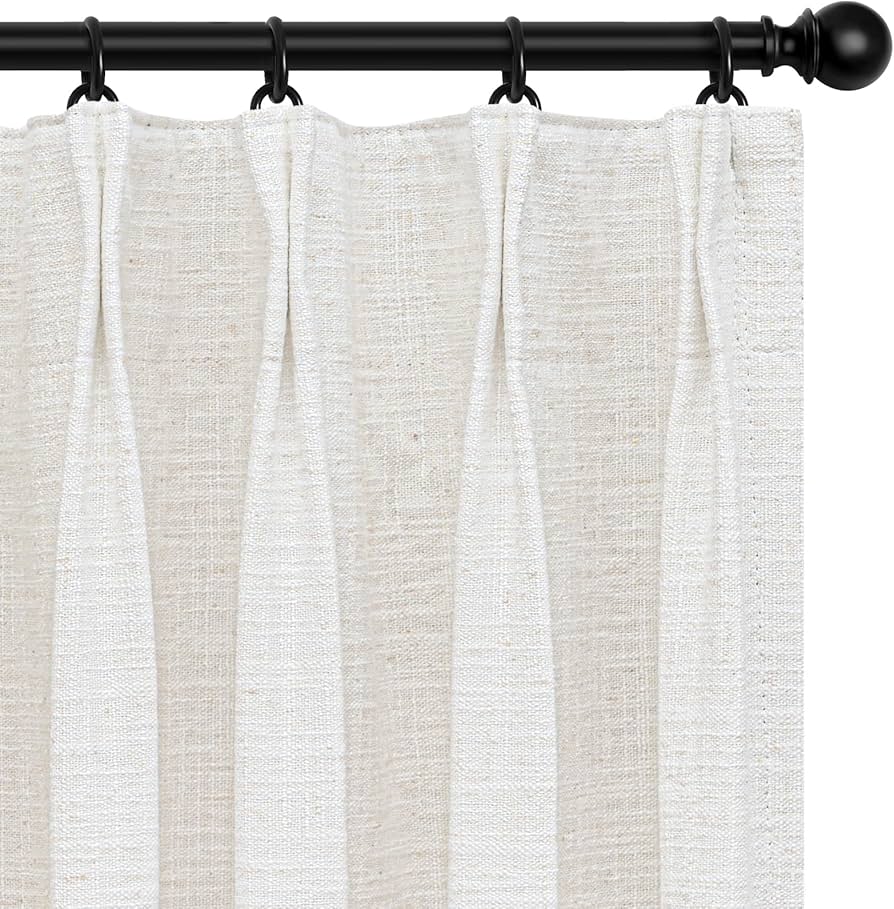 Inovaday Pinch Pleated Blackout Curtains 84 Inch Length 2 Panels Set