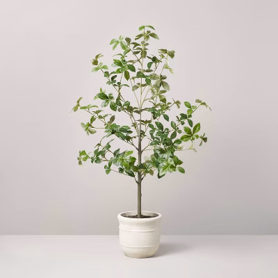 33" Faux Gypsophila Leaf Plant - Hearth & Hand™ With Magnolia: Indoor Artificial Greenery, Farmhouse Style Decor, Polyester & Wire